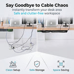 Serplex® Under Table Organizer Mesh Net Desk Cable Management