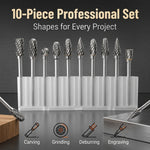 Serplex Tungsten Carbide Rotary Burr Set