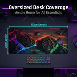 ZORBES® 3D Gaming Mouse Pad 300x800mm Large Non Slip Desk Mat
