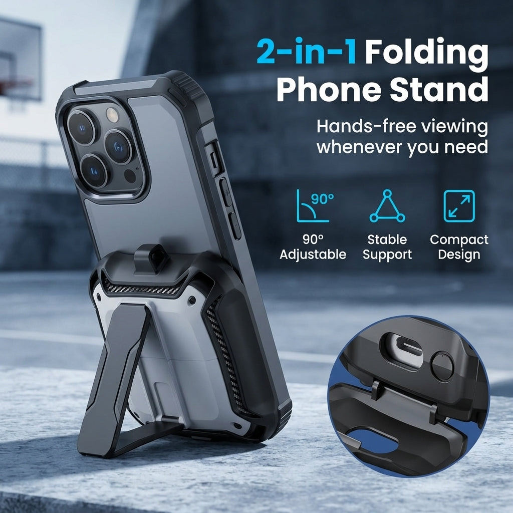 ZORBES® Case for Galaxy Buds3 FE Pro with Stand & Lock Clip White