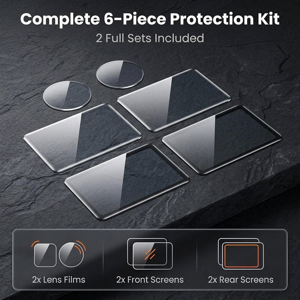 ZORBES® 6 Pack Screen & Lens Protector for DJI Osmo Action 6