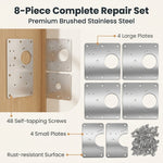 Serplex 8Pcs Cabinet Hinges Repair Plate