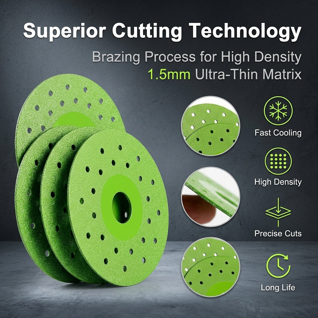 Serplex® 3Pcs Diamond Saw Blades for Angle Grinder 10cm