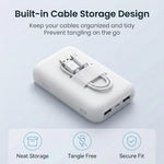 ZORBES® Clear Silicone Case for Xiaomi 10000mAh Built-in Cable Power Bank