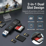 ZORBES® USB 3.0 2-in-1 SD & Micro SD Memory Card Reader Adapter