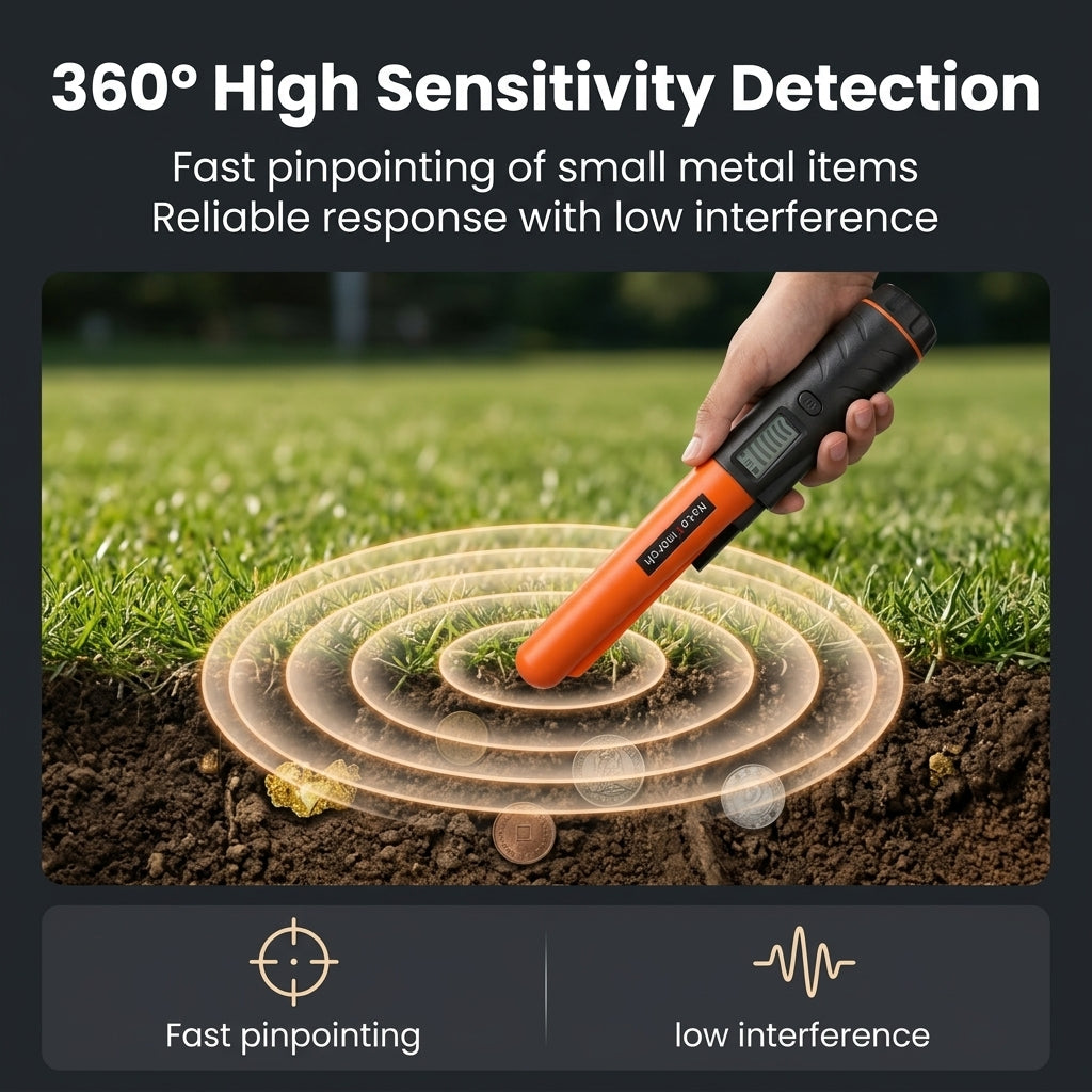 Serplex® Handheld Metal Detector with LCD Screen & 360° Probe