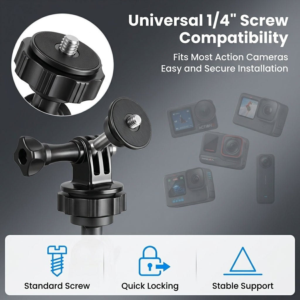 ZORBES® Suction Cup Camera Mount with 360 Ball Head for GoPro