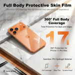 ZORBES® 3Pcs Full Body Hydrogel Film for Phone 17 Pro Max