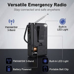 ZORBES® Mini Pocket Radio AM FM SW 3-Band Emergency Speaker