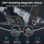 ZORBES® Case for Galaxy S26 with Magnetic Desk Ring and Lens Guard