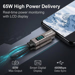 Verilux® 4 in 1 Magnetic Type C Cable 65W Fast Charger with Display