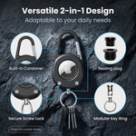 ZORBES® 2 in 1 Carabiner Keychain Case Compatible with Apple AirTag