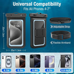 ZORBES® Waterproof Phone Pouch with Armband & Shoulder Strap 4-7"