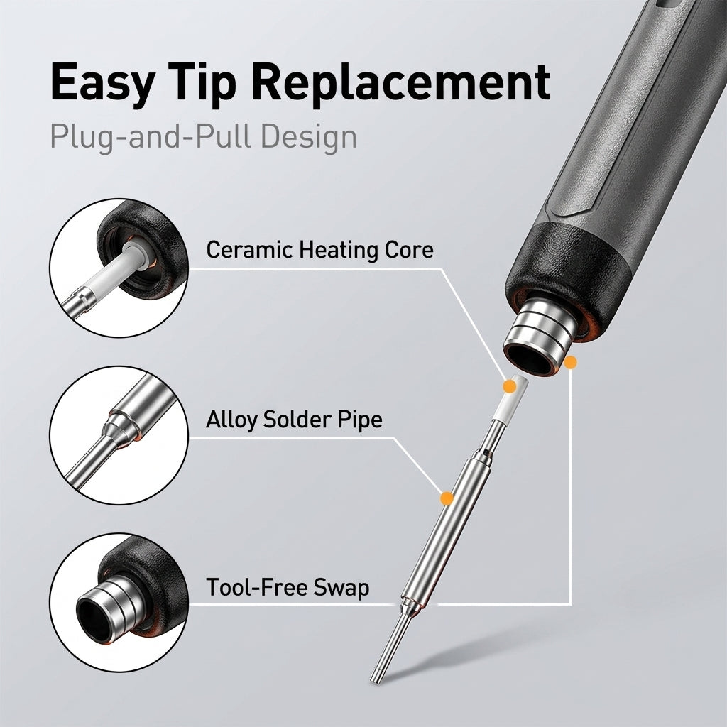 Serplex® Cordless Soldering Iron Pen Kit USB Rechargeable 3 Temp