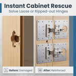 Serplex 8pcs Cabinet Hinge Repair Plate