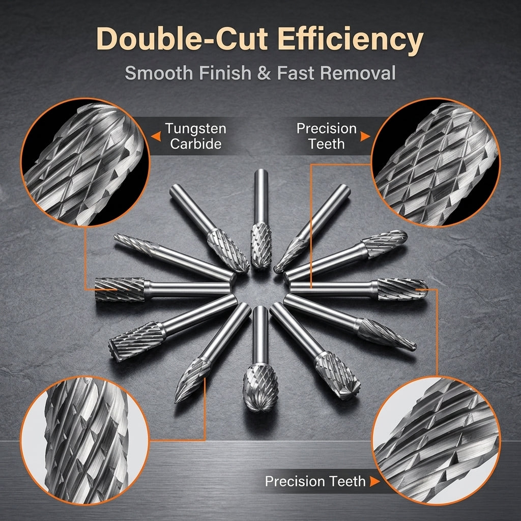 Serplex Tungsten Carbide Rotary Burr Set