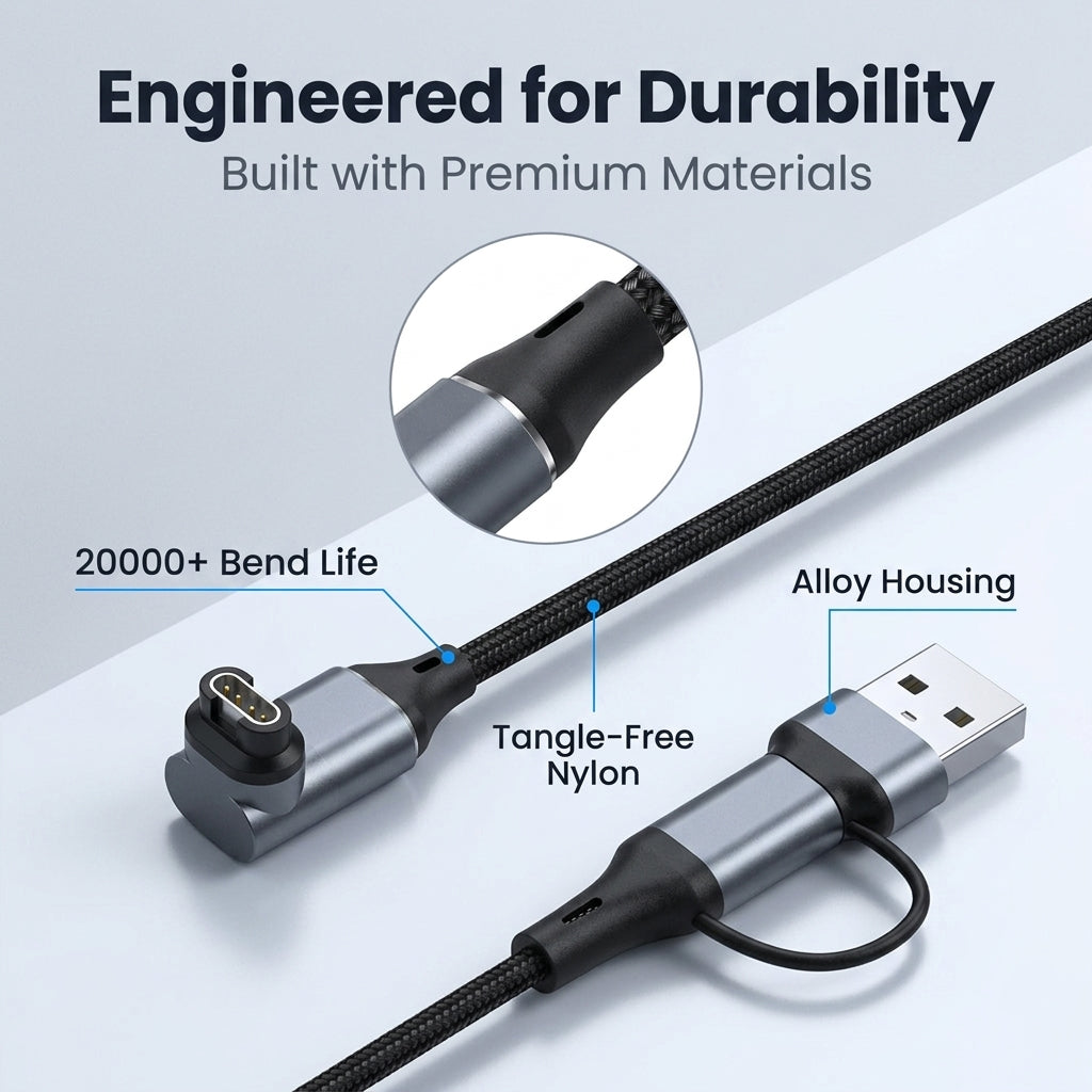 ZORBES Charger Cable 2-in-1 3.3 FT Compatible