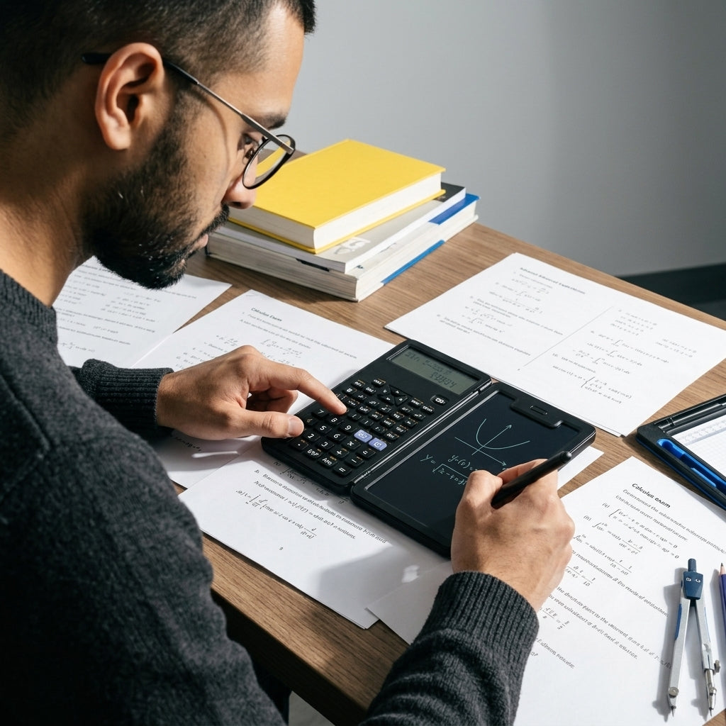 ZORBES® 2-in-1 Scientific Calculator with Writing Tablet & Stylus