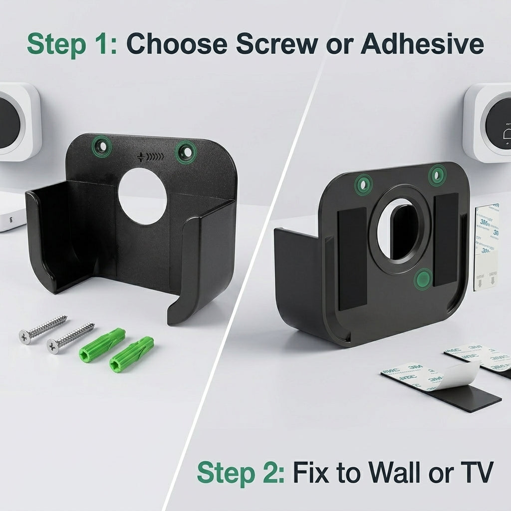 ZORBES® Apple TV 4K Wall Mount Holder with Silicone Remote Case