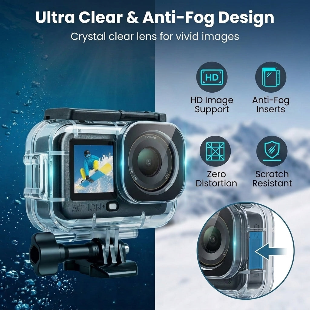 ZORBES® Waterproof Case with Anti Fog Compatible with DJI Action 6