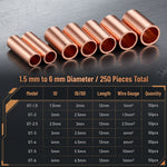 Serplex® 250Pcs Copper Wire Terminal Connectors with Heat Shrink Tubes