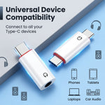 Verilux® 2Pcs Type C to 3.5mm Adapter HiFi DAC Audio Connector