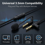 ZORBES® 3.5mm Audio Cable Replacement with Inline Mic and Volume Control