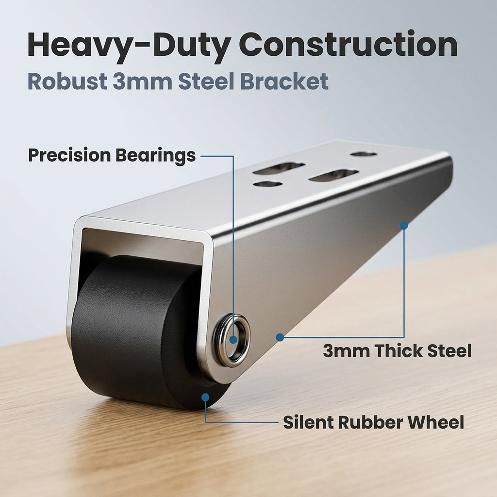 Serplex® 4Pcs Rigid Caster for Heavy Door