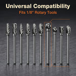 Serplex Tungsten Carbide Rotary Burr Set