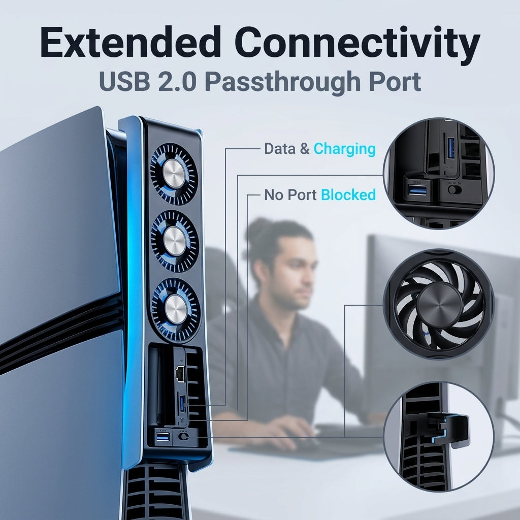 ZORBES USB Cooling Fan for PS5 Pro Heat