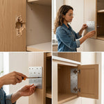 Serplex 8Pcs Cabinet Hinges Repair Plate