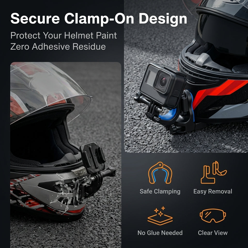 ZORBES® Motorcycle Helmet Chin Mount for Action Cameras