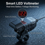 ZORBES® Motorcycle USB Charger Dual Port Waterproof Adapter