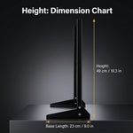 ZORBES® Universal Table Top TV Stand with Height Adjustment
