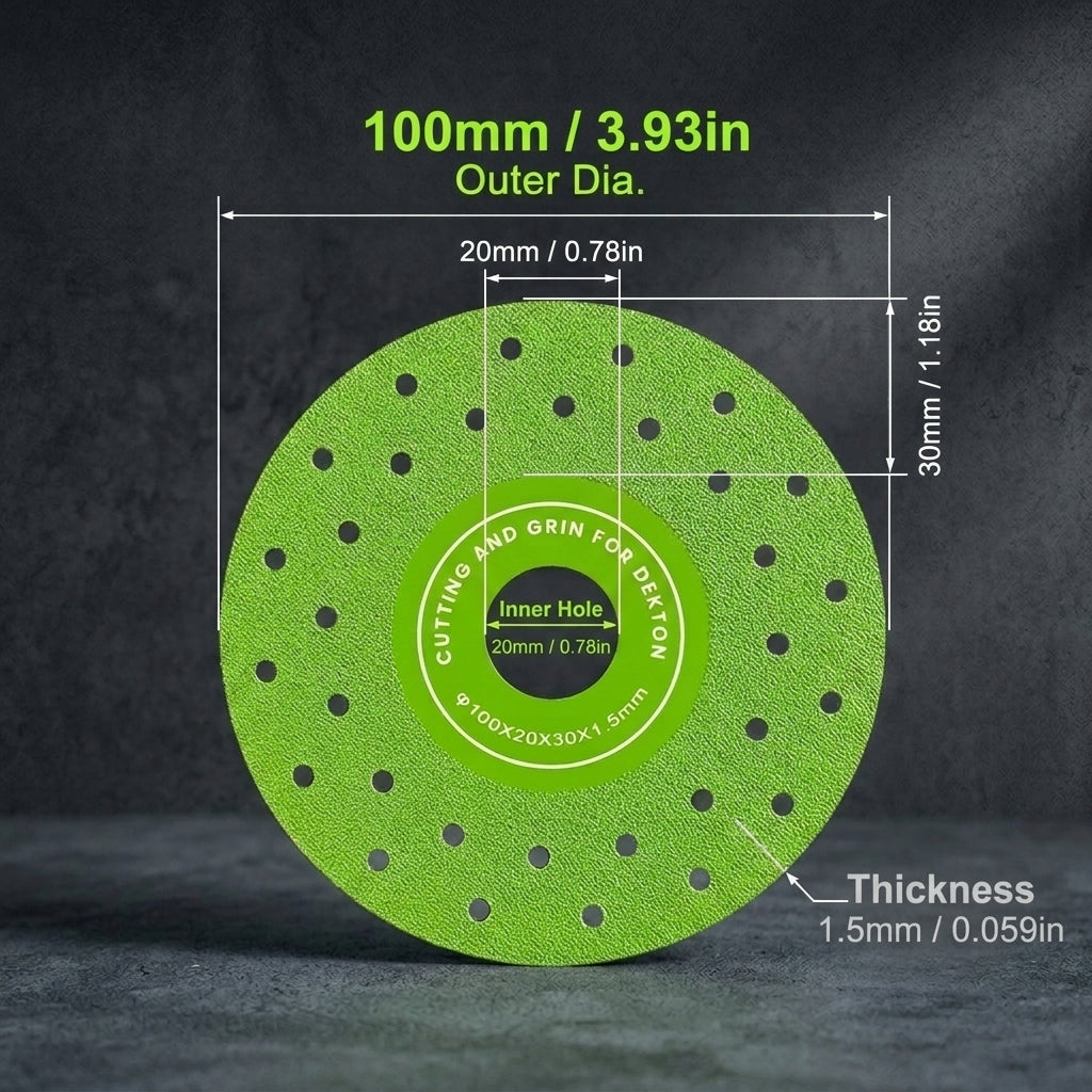 Serplex® 3Pcs Diamond Saw Blades for Angle Grinder 10cm