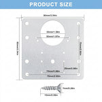 Serplex® 4Pcs Stainless Steel Cabinet Hinge Repair Plate Kit