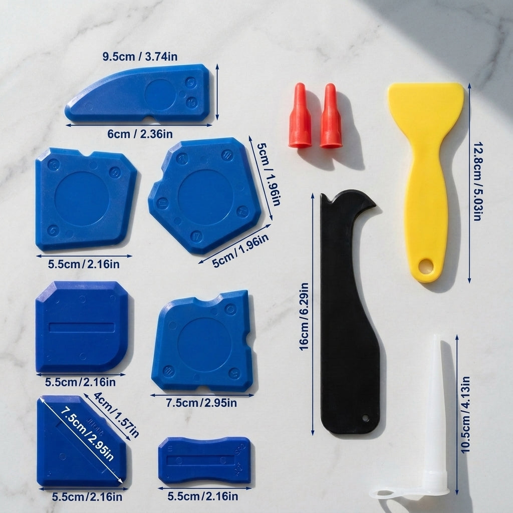Serplex® 12 Pcs Caulking Tools Set Silicone Scrapers Pry Tool