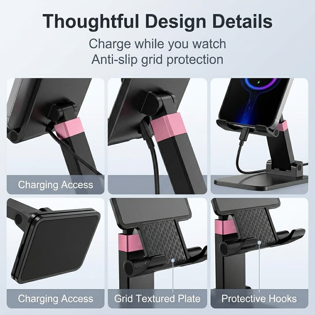 ZORBES® Folding Compact Desk Phone Stand with Adjustable Height