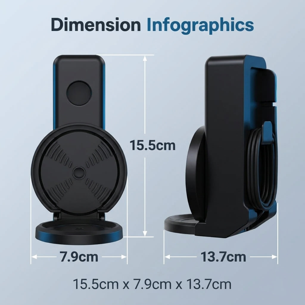 ZORBES® Outlet Wall Mount Holder for Echo Spot Smart Alarm Clock