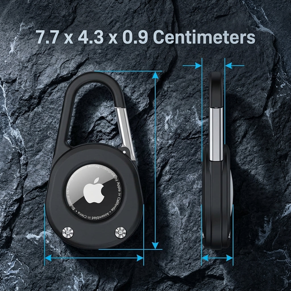 ZORBES® 2 in 1 Carabiner Keychain Case Compatible with Apple AirTag