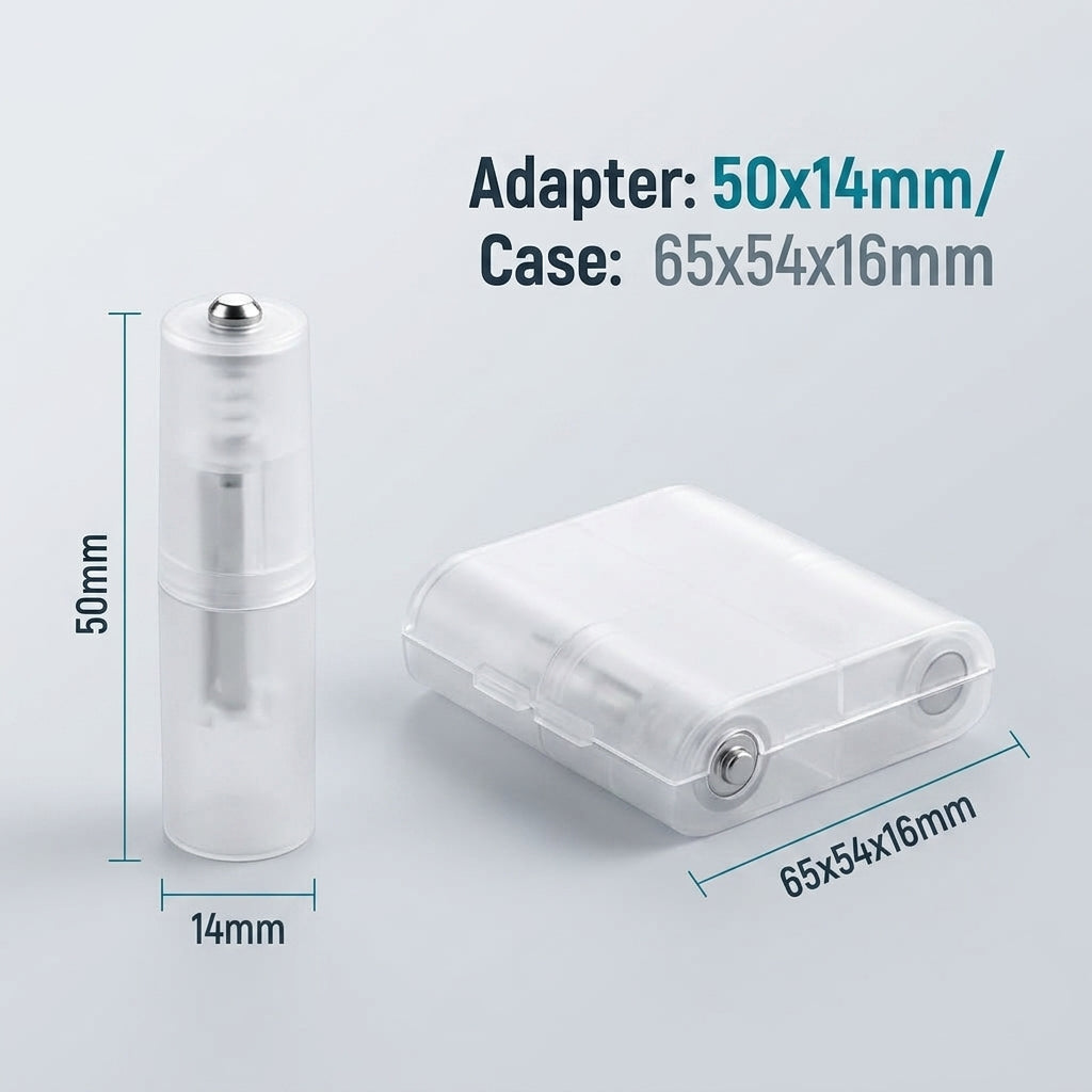 ZORBES® 4pcs AAA to AA Battery Adapter Converter Holder Case