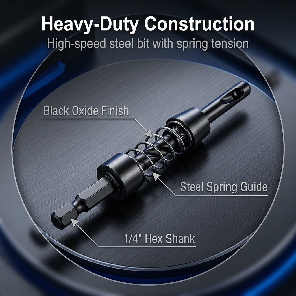Serplex® 3Pcs Self-Centering Window & Door Hinge Drill Bit Set