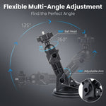 ZORBES® Suction Cup Camera Mount with 360 Ball Head for GoPro