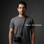 ZORBES® 110cm Camera Shoulder Strap Nylon Braided Sling Rope Black