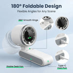 Verilux® Portable Handheld Mini Fan Foldable Turbo Fan with LED Display