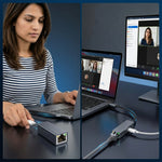 Verilux® USB-C to Gigabit Ethernet Adapter with 60W PD