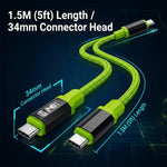 Verilux® 1.5M 240W Silicone Type-C to Type-C Fast Charging Cable