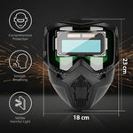 Serplex® 2 In 1 Auto Darkening Welding Helmet with Goggles Set