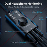 ZORBES® USB USB C External Sound Card Adapter with Reverb Effects