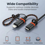 ZORBES® USB C to Lightning Adapter Compatible with DJI Mic
